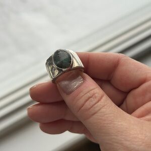 Silver Ring with Labradorite
